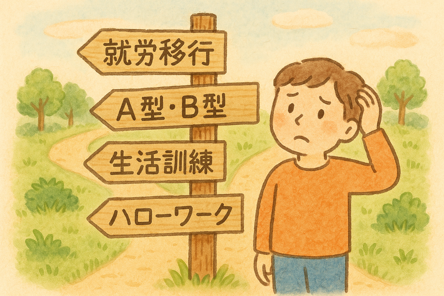 就労移行支援以外の公的サービスを比較検討する若者