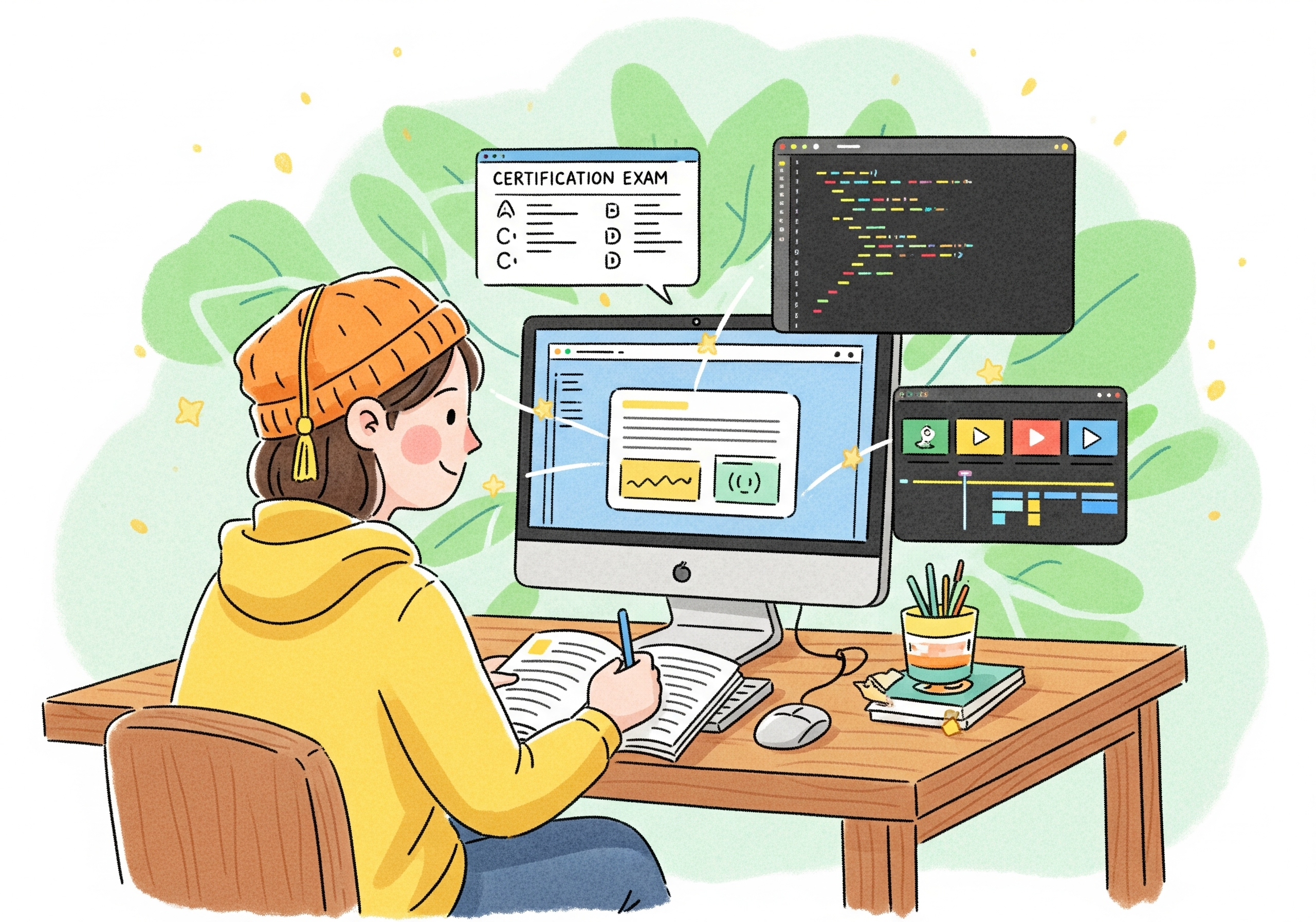 AIを学習支援に利用して、資格取得やスキルアップを目指す若者