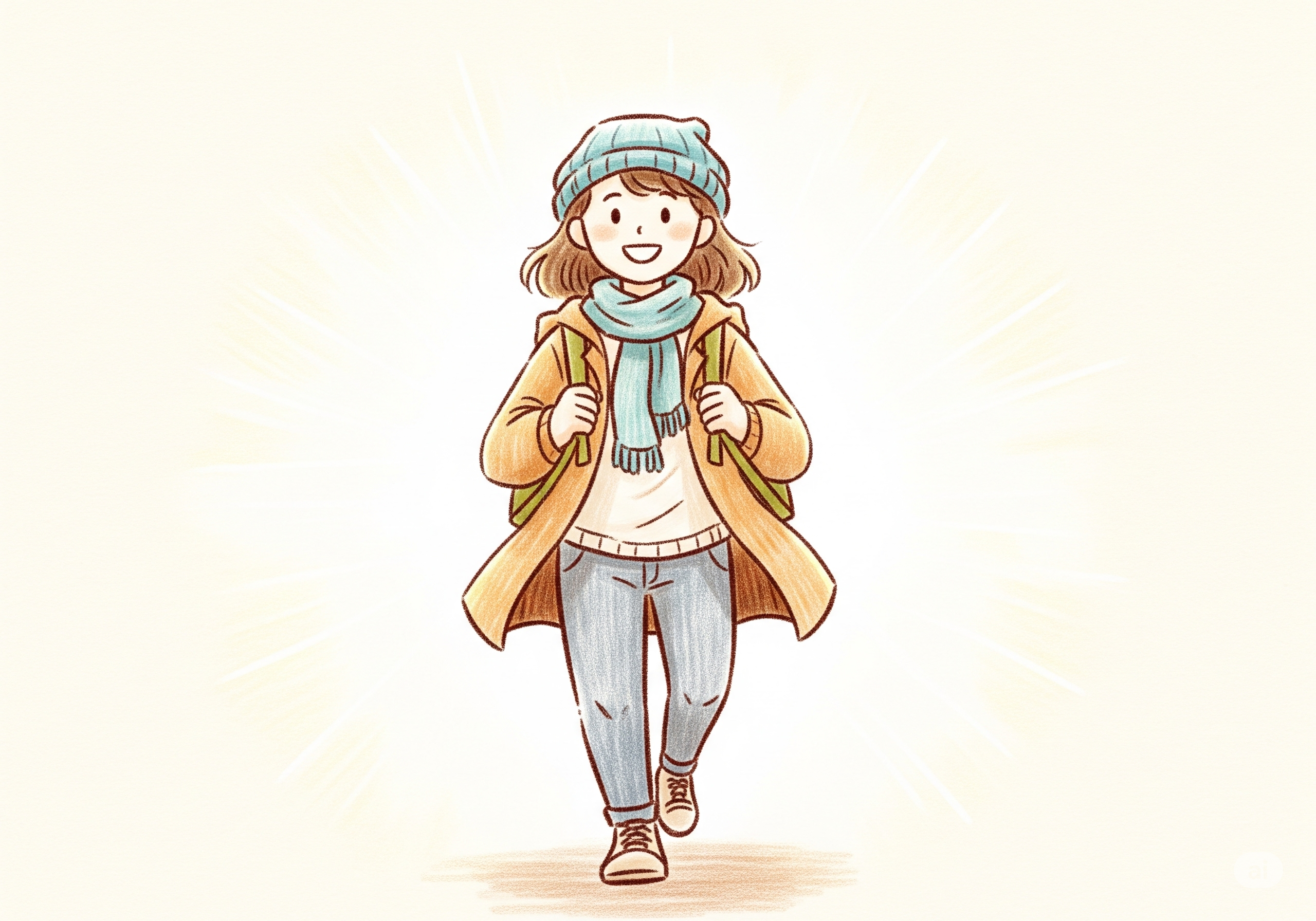 新しい一歩を踏み出す若者