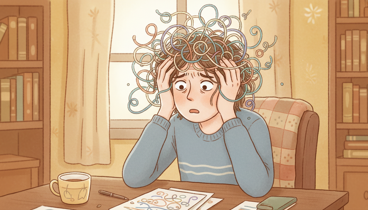 思ったようにできなくて、頭がこんがらがっている人