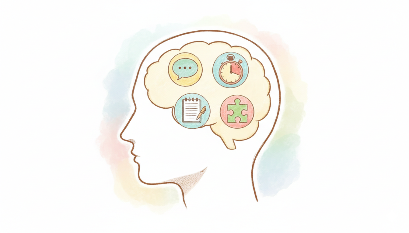 WAIS-IVでわかる4つの能力のイメージ図