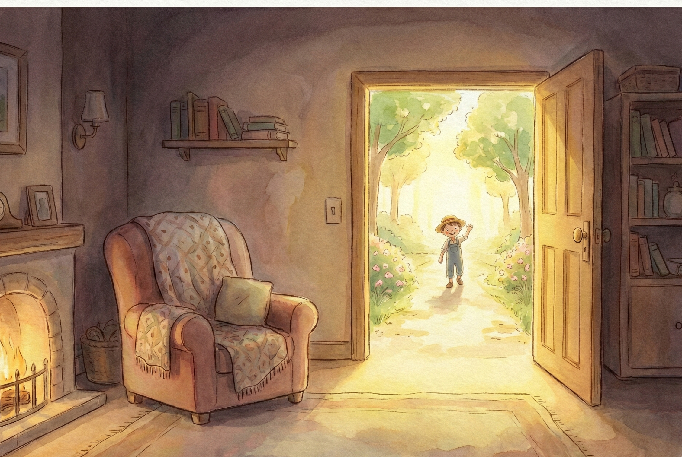 B型事業所の外の人に笑顔で挨拶されるイメージ