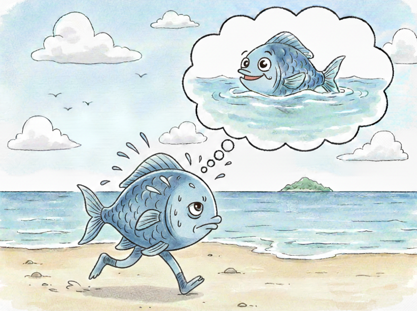 不得意なことをやらされて苦しんでいる発達障害者のイメージ